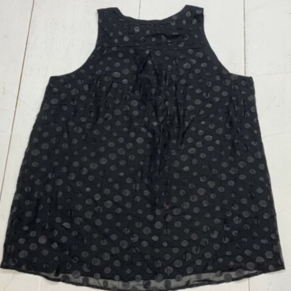 S3- BUNDLE ONLY Adrienne Vittadini Black Metallic Polka Dots Sleeveless Top - Picture 10 of 11